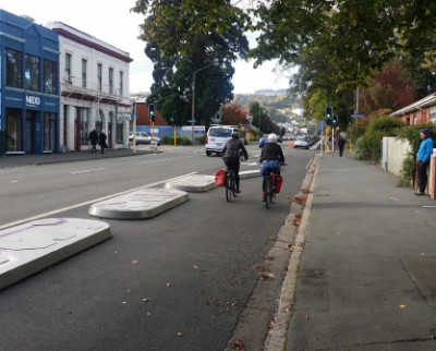 Dunedin one-way pair cycle lanes