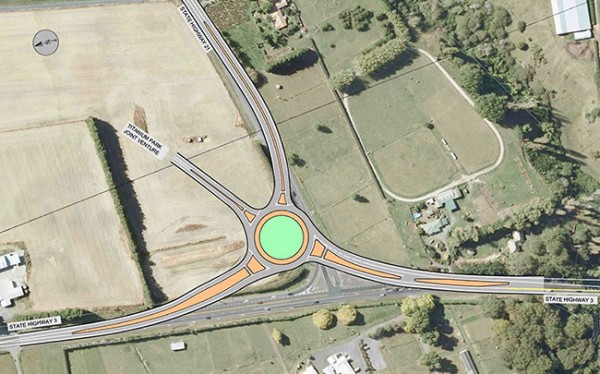 The roundabout design.